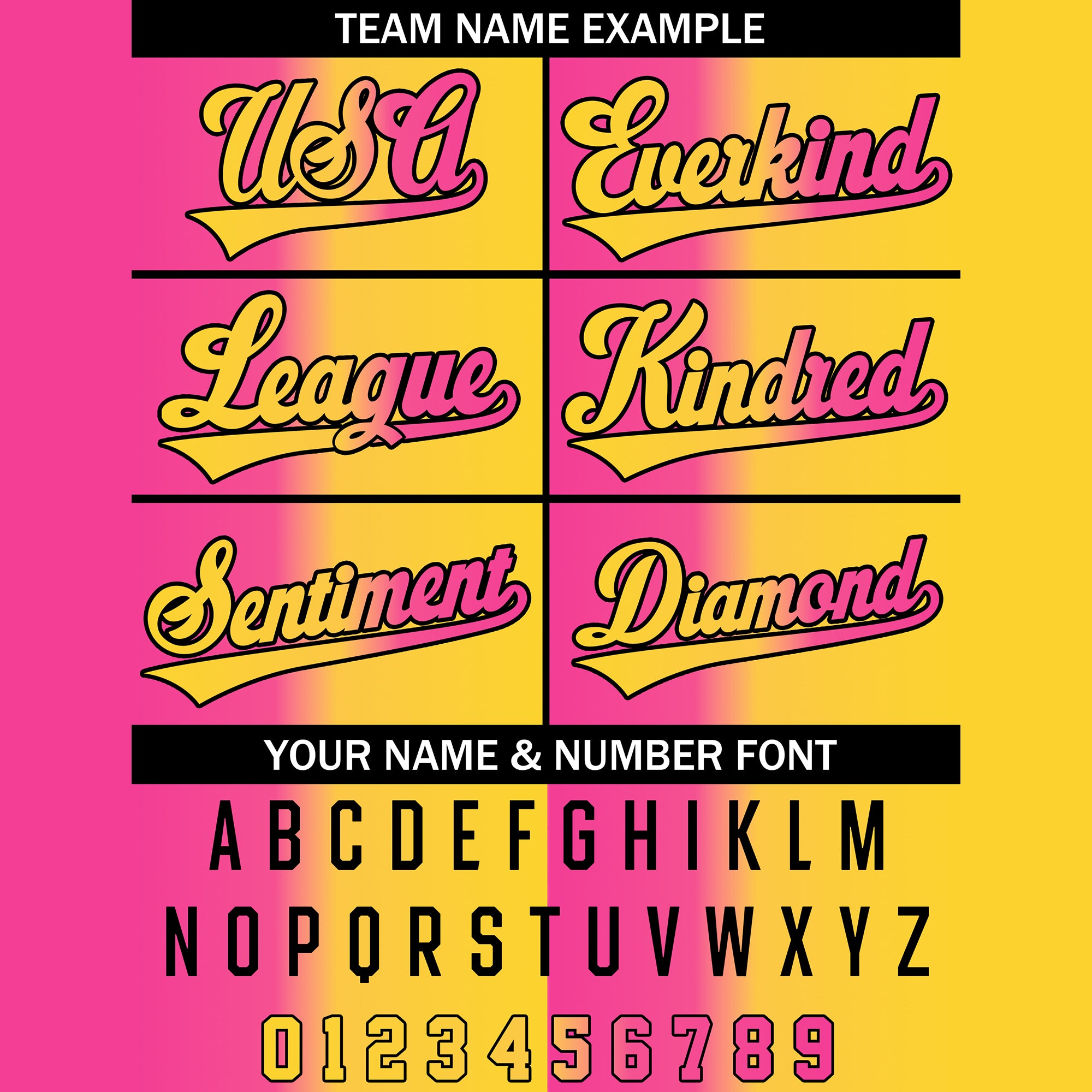 Custom Yellow Pink Fade Sports Baseball Uniform
