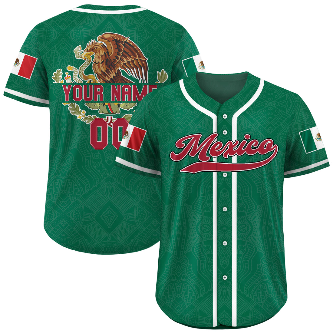 Jersey de Béisbol Personalizado Águila Esmeralda
