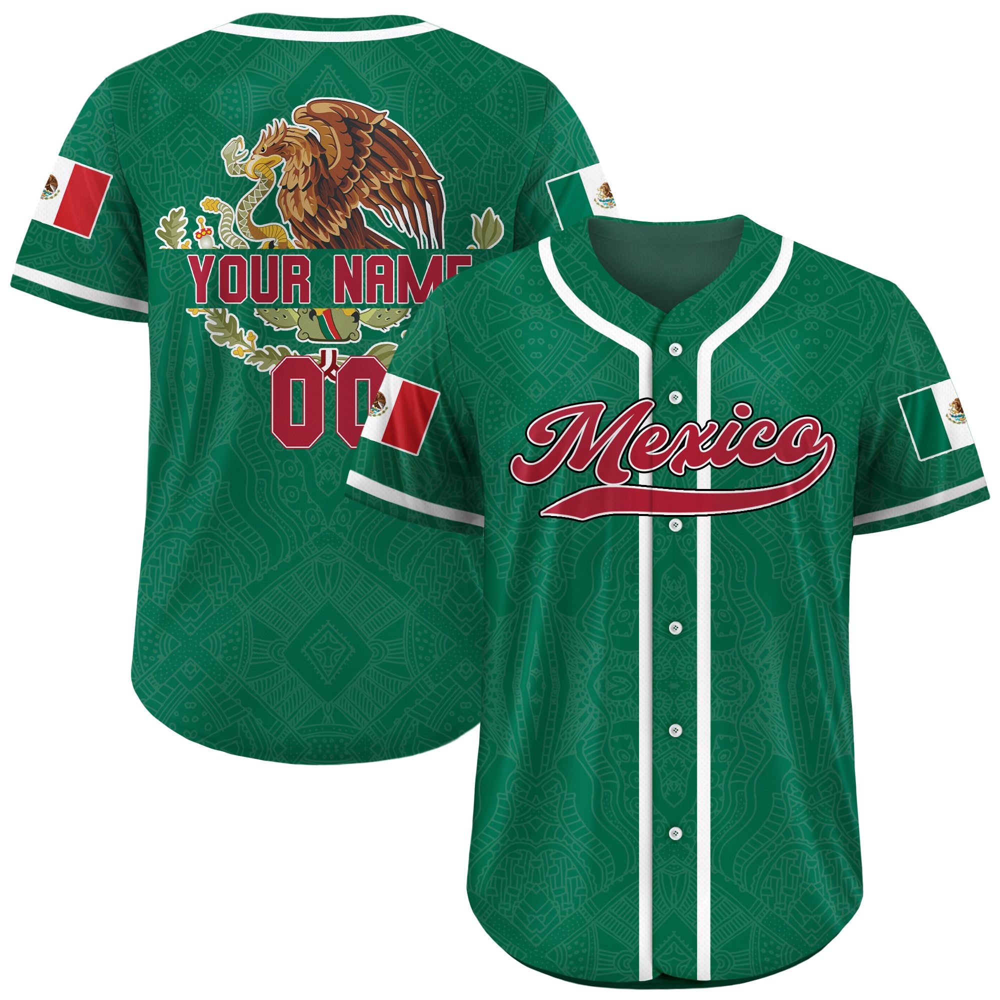 Jersey de Béisbol Personalizado Águila Esmeralda