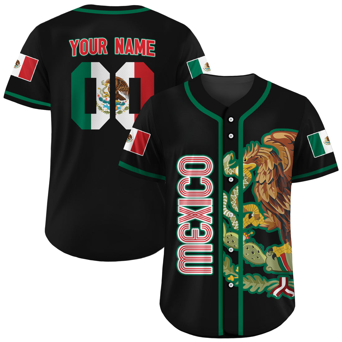 Jersey de Béisbol Personalizado Águila Imperial Negra