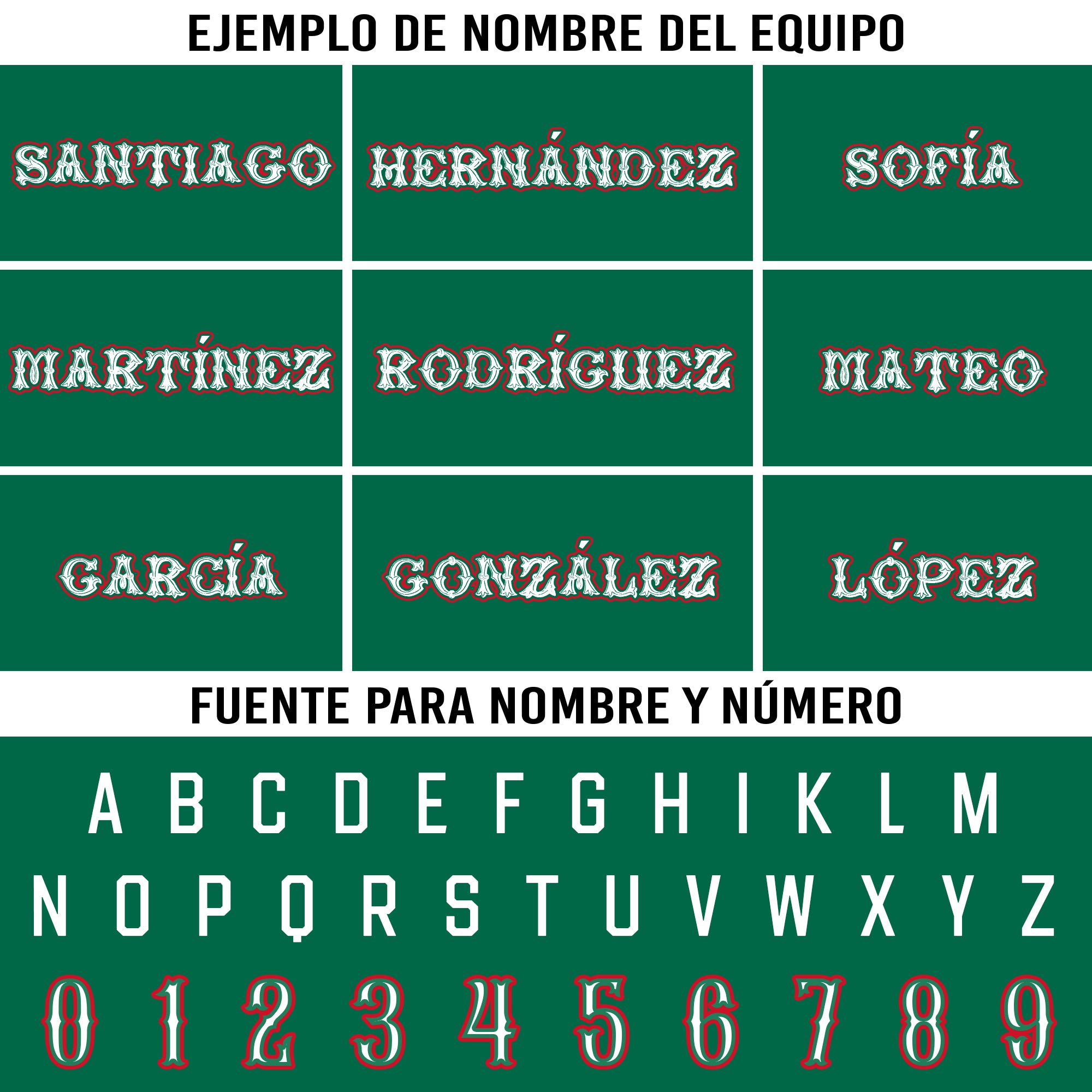 Jersey de Béisbol Personalizado de México Verde con Detalles Tradicionales para Hombre, Mujer y Juvenil