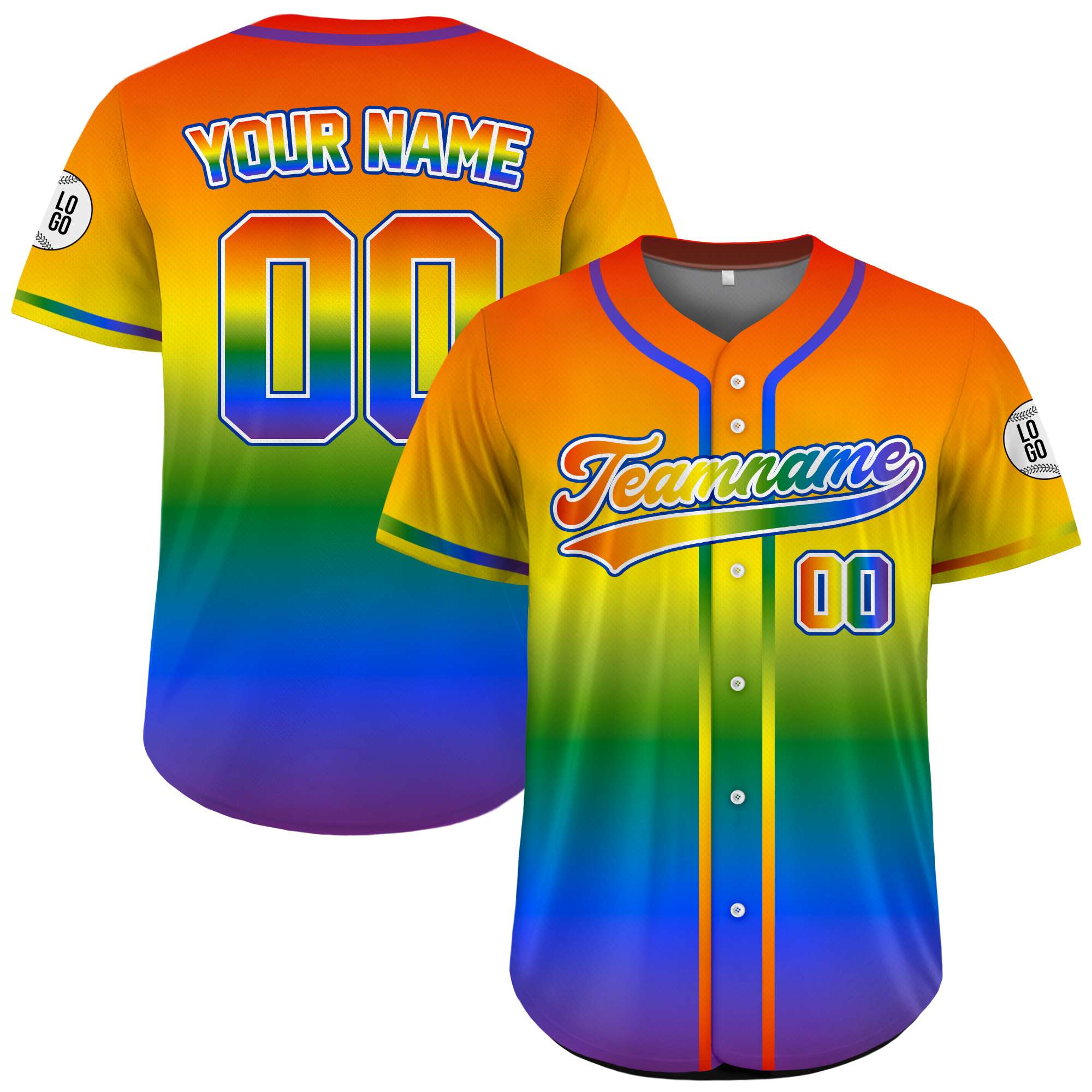 Love Is Love Rainbow Custom Baseball Jersey