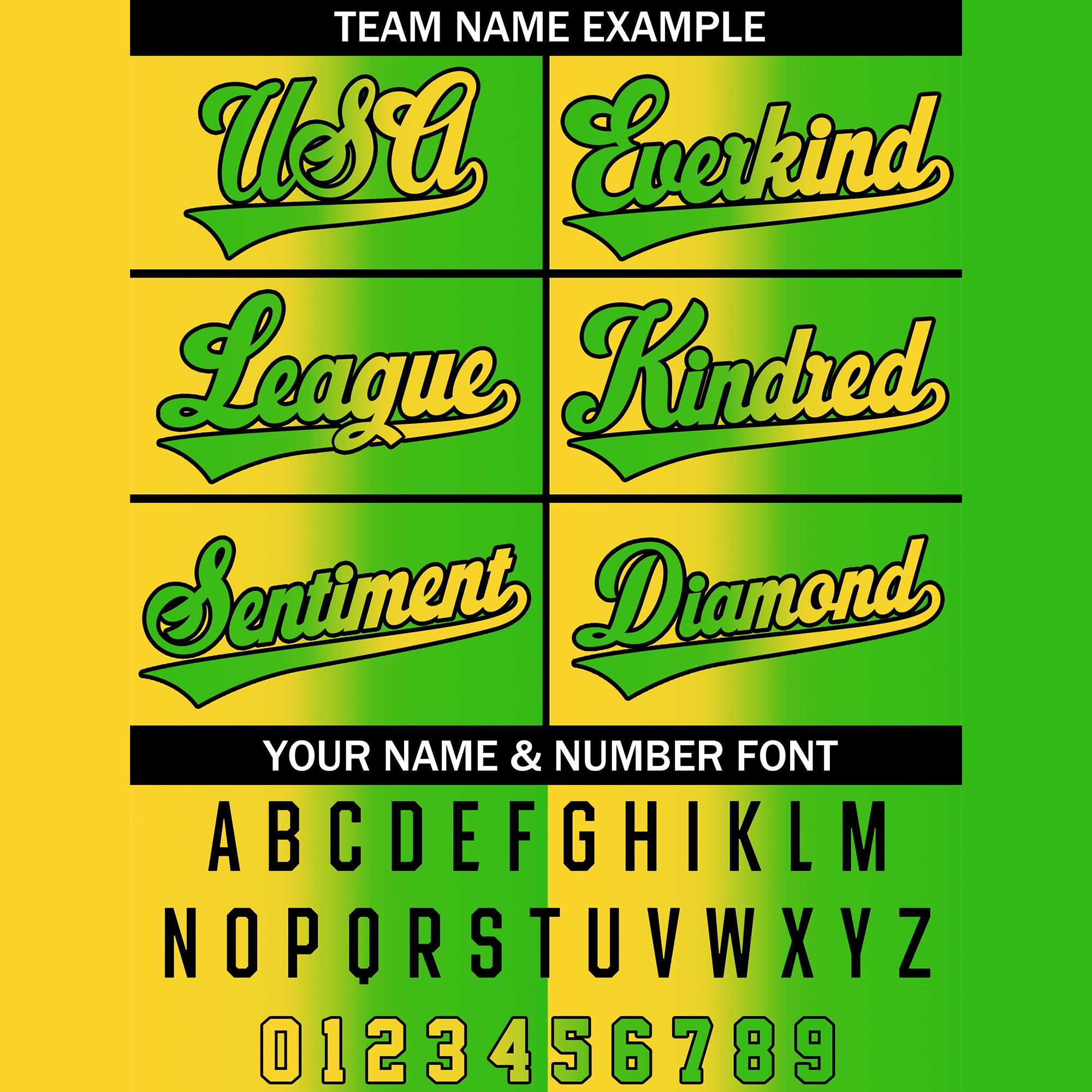 Personalized Gradient Yellow Gold Baseball Jersey