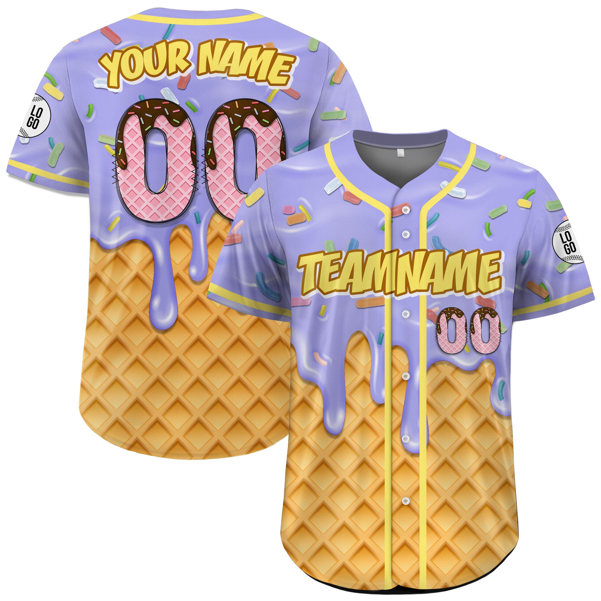 Personalized Grape Chocolate Drip Baseball Jersey