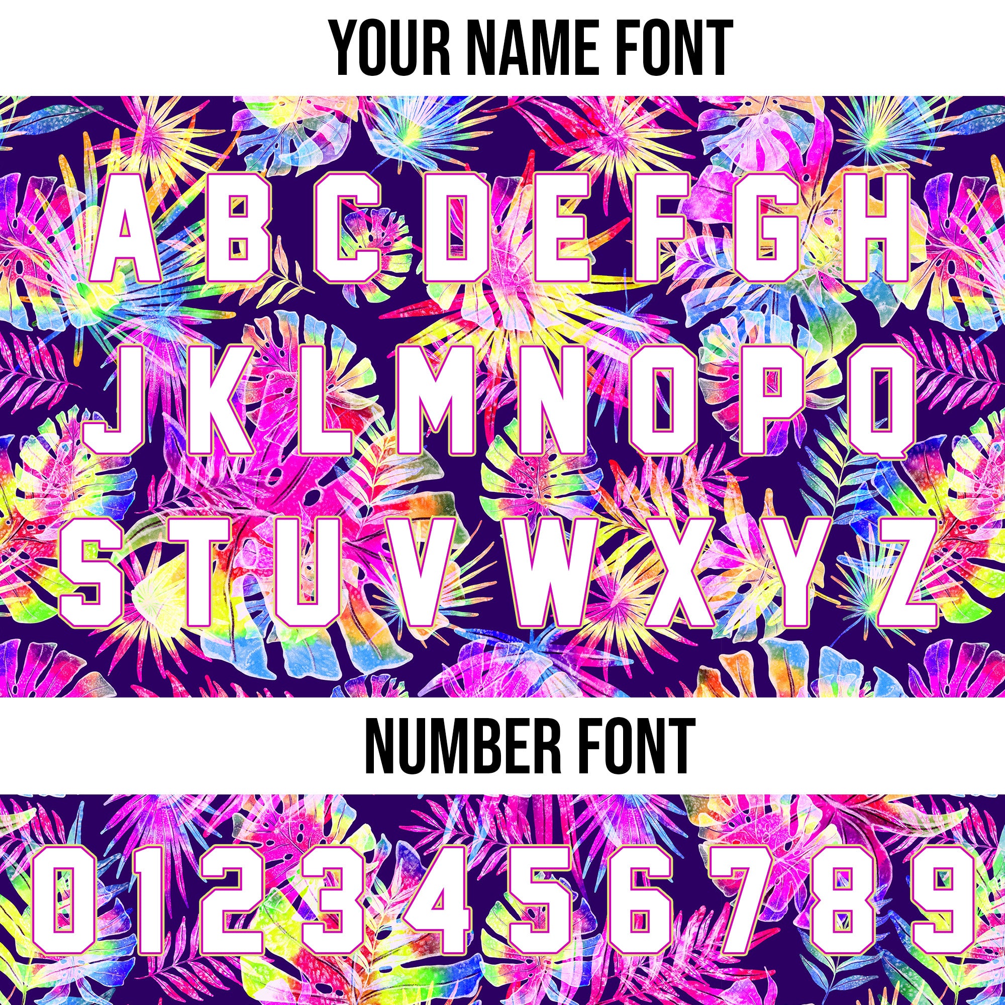 Personalized Neon Jungle Hawaiian Baseball Jersey