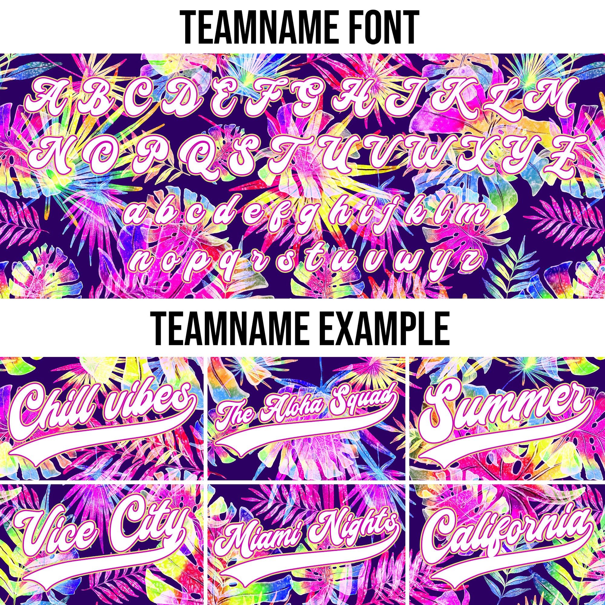 Personalized Neon Jungle Hawaiian Baseball Jersey