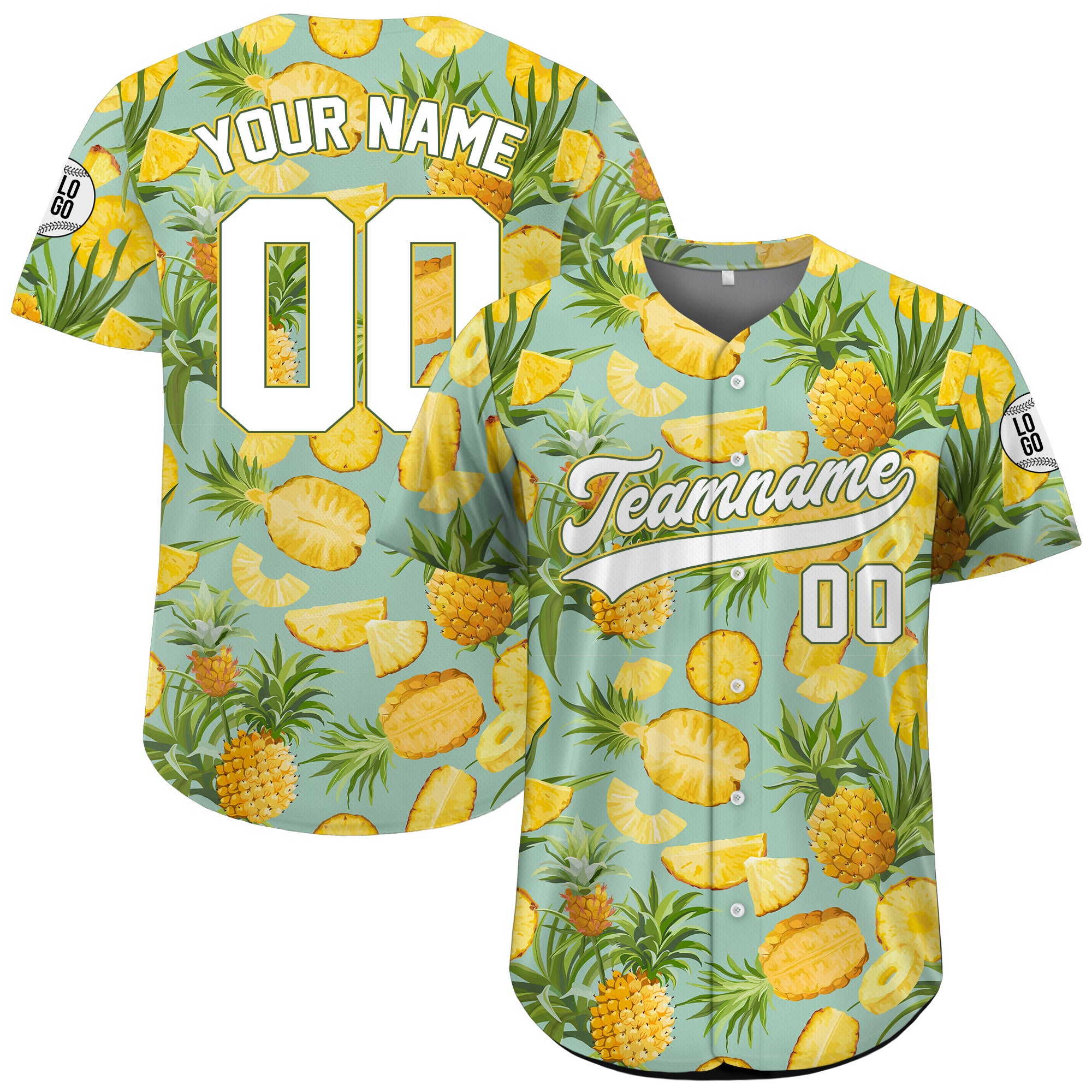 Personalized Pineapple Paradise Hawaiian Baseball Jersey