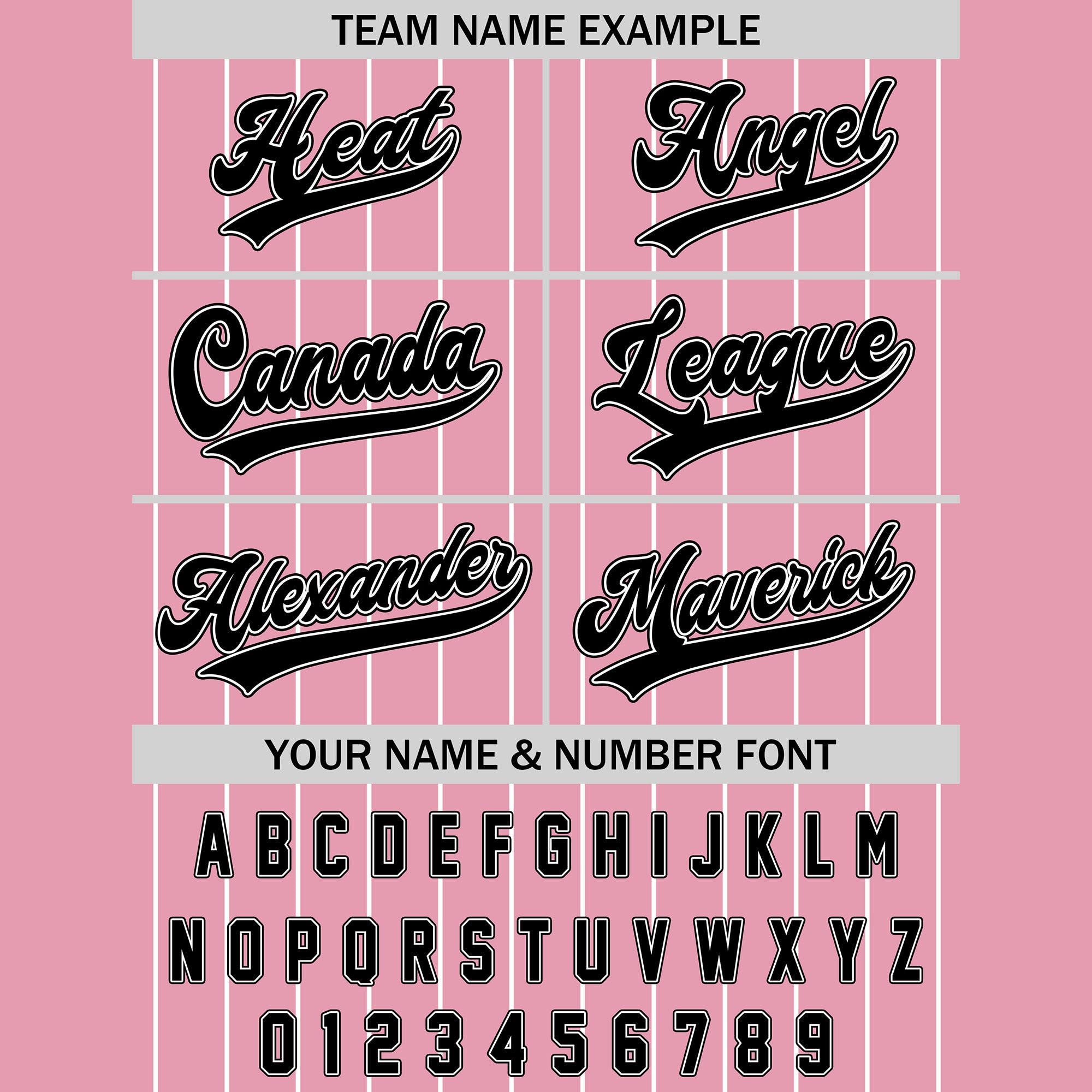 Personalized Pink and Black Pinstripe Baseball Jersey