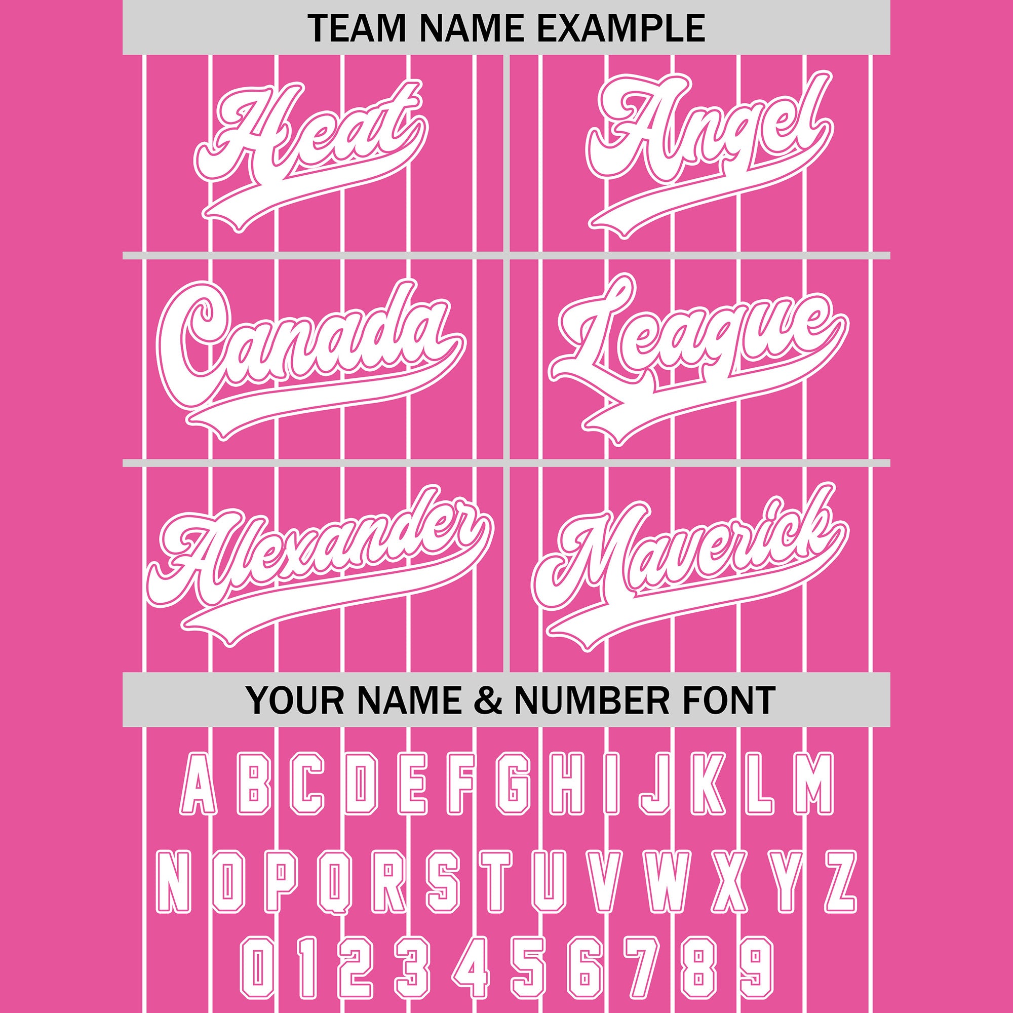 Personalized Pink and White Pinstripe Baseball Jersey