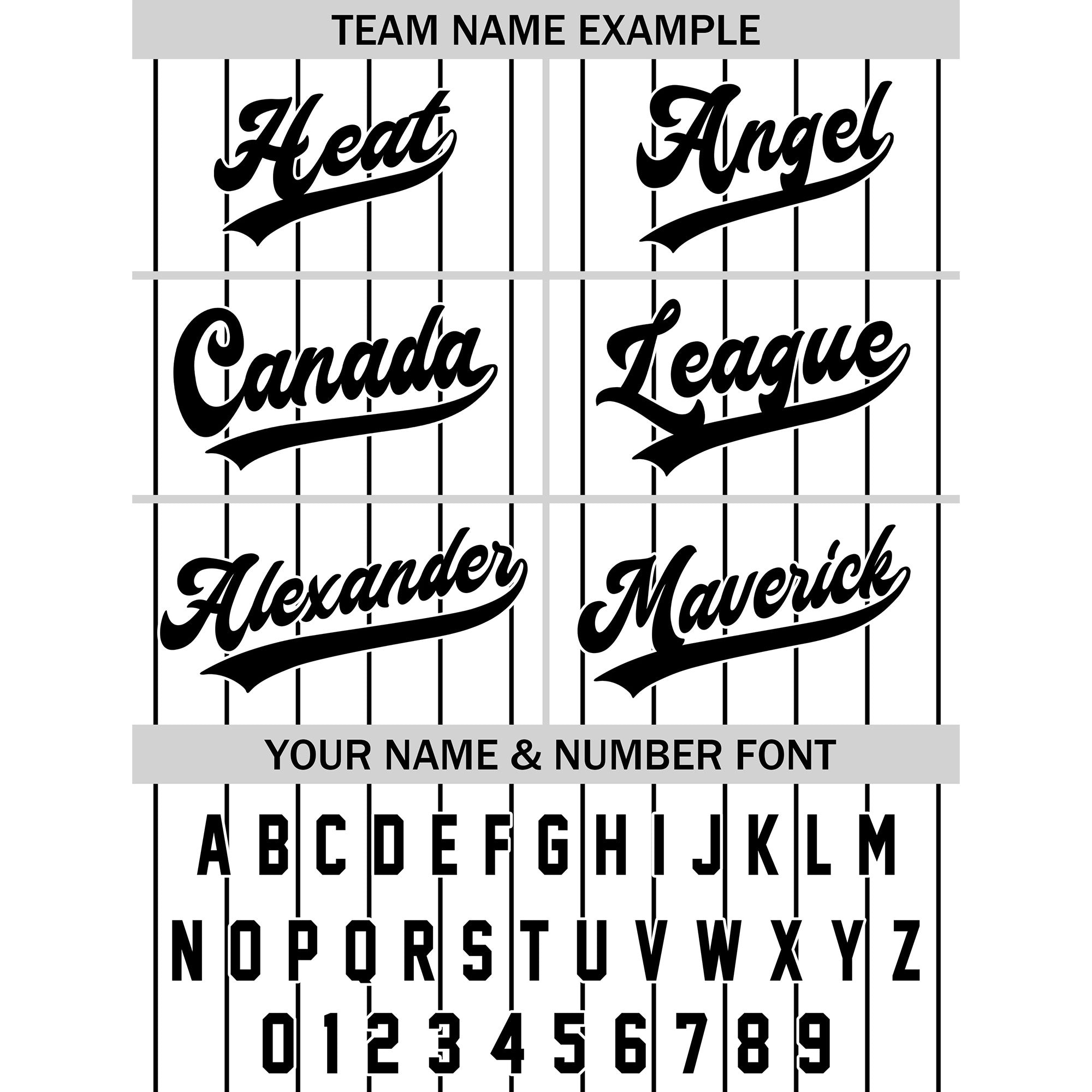 Personalized White and Black Pinstripe Baseball Jersey