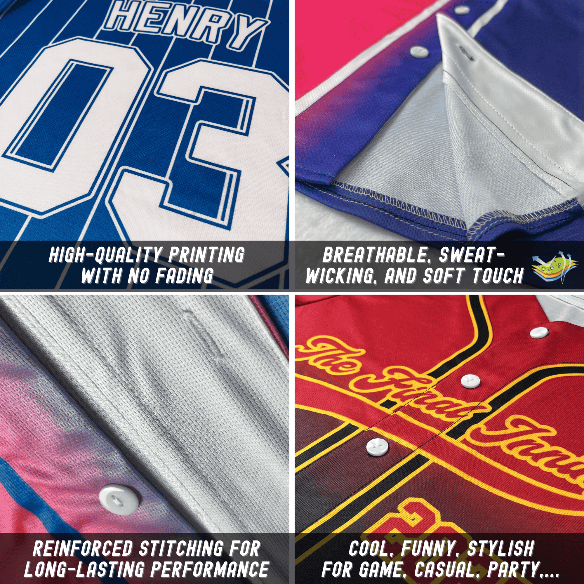 Custom Rival Fade Gradient Baseball Jersey